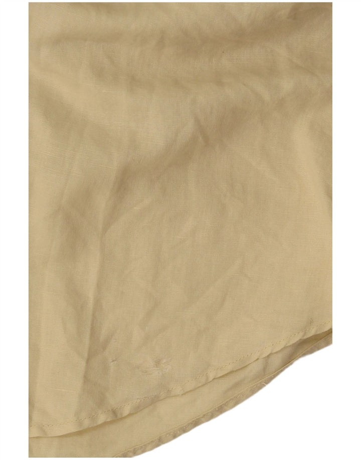 Мужская рубашка Trussardi Jeans, большая желтая льняная