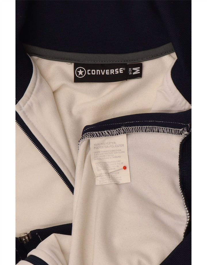Мужская спортивная куртка с графическим рисунком Converse, средняя белая с цветными блоками