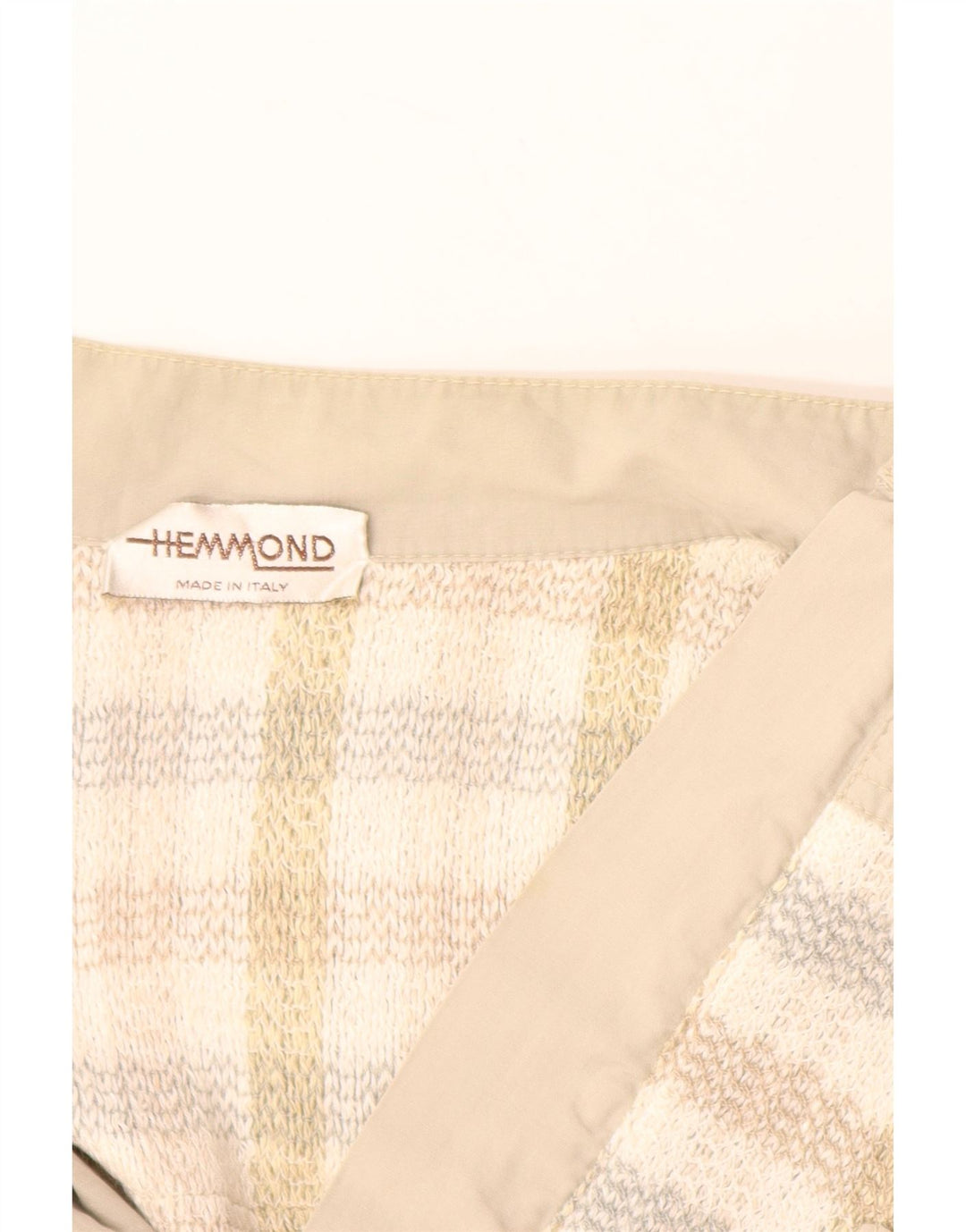 Мужская куртка-бомбер HEMMOND UK 38, средний бежевый клетчатый хлопок