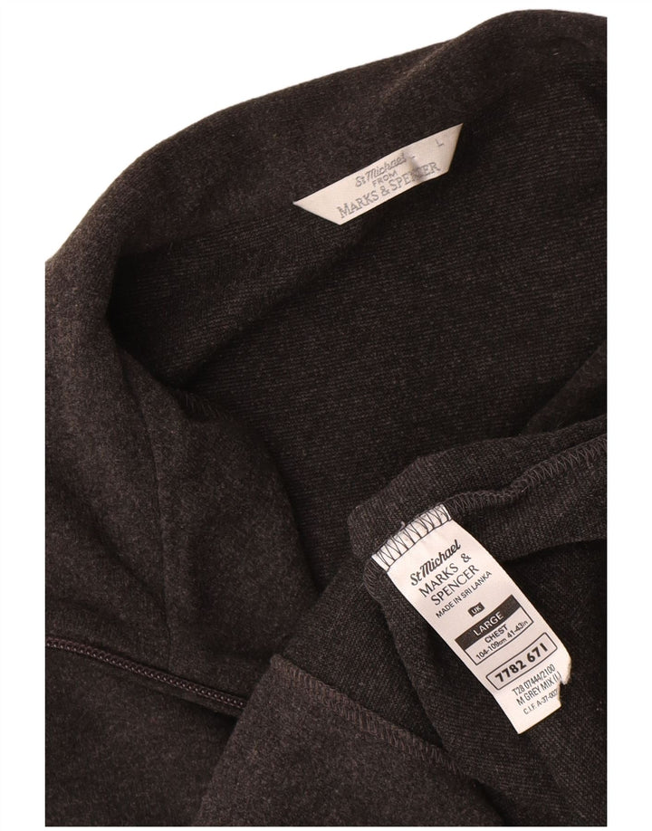 Мужской спортивный костюм Marks & Spencer, большая серая хлопковая куртка