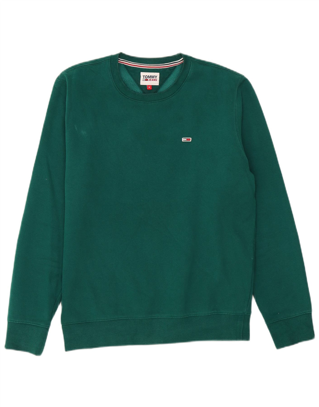 Мужской свитшот Tommy Hilfiger, хлопковый джемпер среднего зеленого цвета