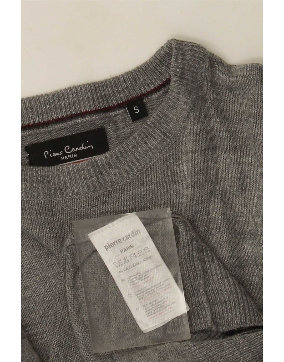 Мужской джемпер с круглым вырезом Pierre Cardin, маленький серый акрил