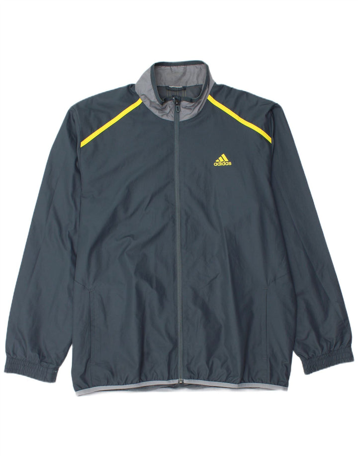 Мужская спортивная куртка Adidas, большая серая полиэстер