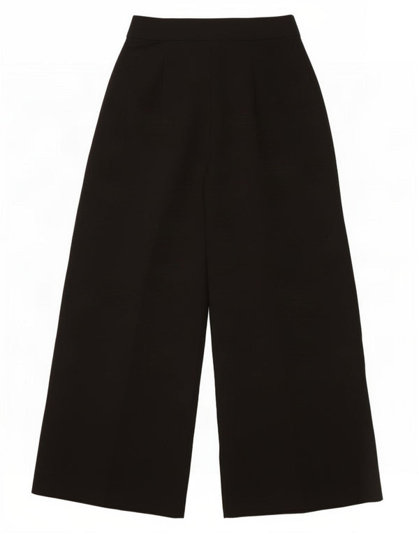 Topshop Женские широкие брюки-капри с завышенной талией UK 6 XS W26 L22, черные