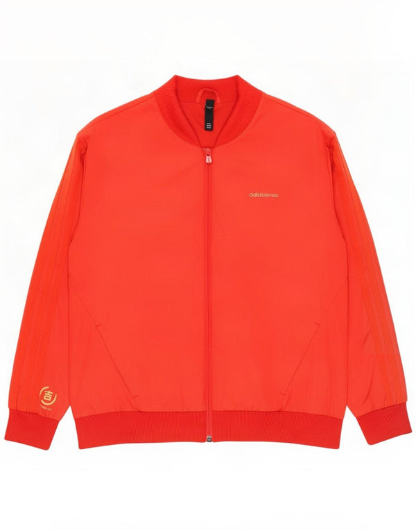 Женский бомбер Adidas с графическим рисунком UK 18 XL, красный хлопок