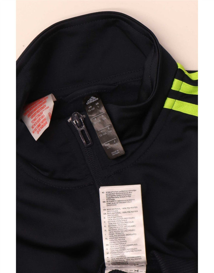 Спортивный костюм Adidas Aeroready для мальчиков, верхняя куртка 13–14 лет, темно-синий полиэстер