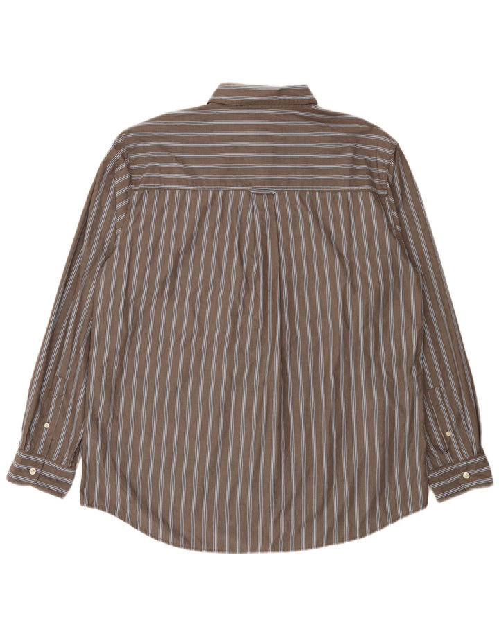 Мужская рубашка Chaps Easy Care XL, серая, в тонкую полоску, хлопок