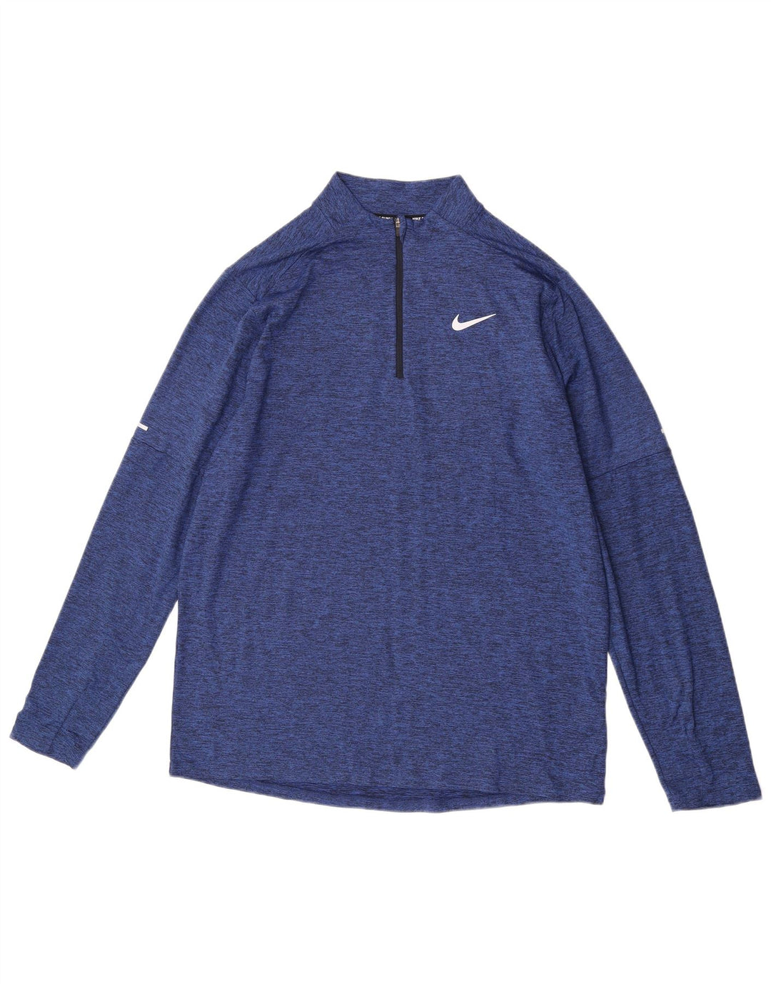 Мужской пуловер с воротником на молнии Nike Dri Fit, большой синий в крапинку