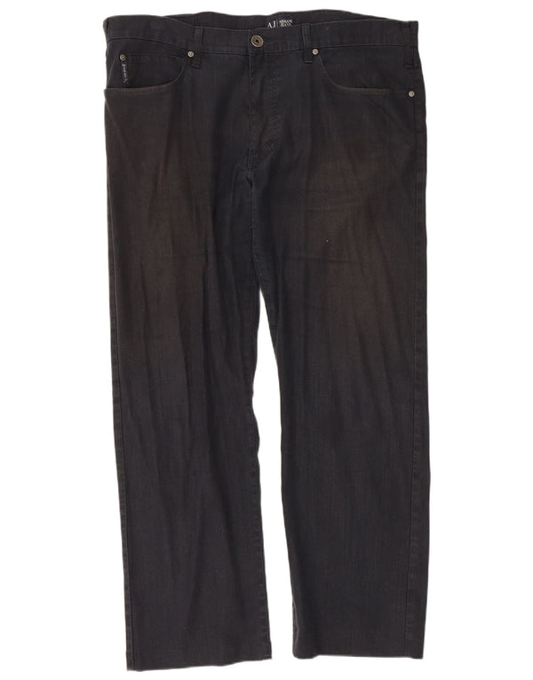 Брюки мужские прямые повседневные Armani W42 L30 черные