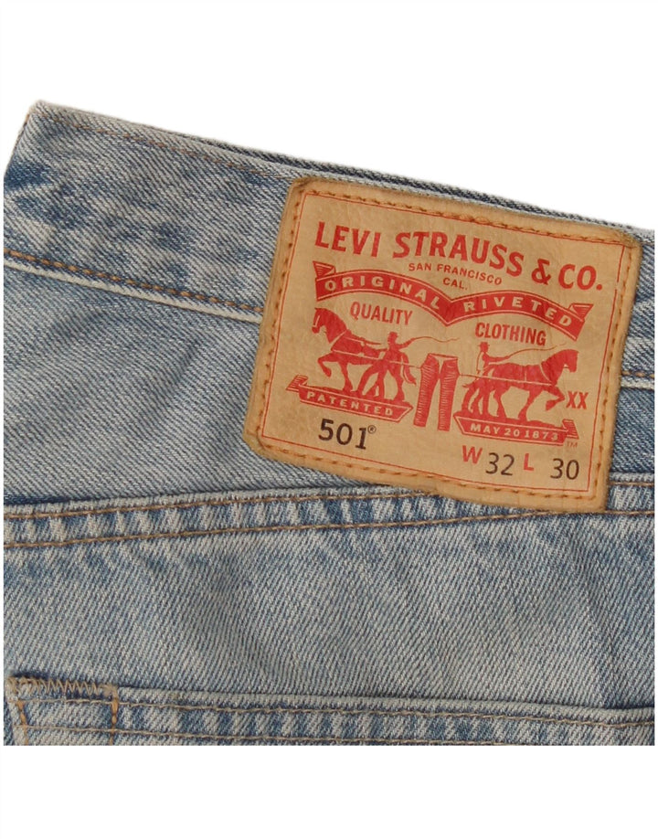 Мужские прямые джинсы Levi's 501 W32 L30 синие, хлопок