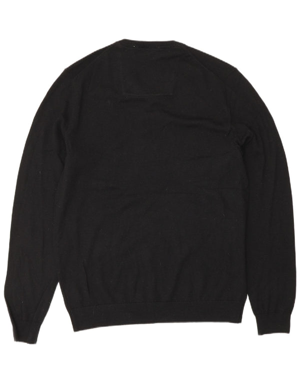 Мужской джемпер с v-образным вырезом Calvin Klein, средний темно-синий шерстяной свитер