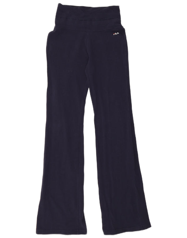 Женские спортивные брюки-клеш Fila UK 10, маленькие, темно-синие, хлопок