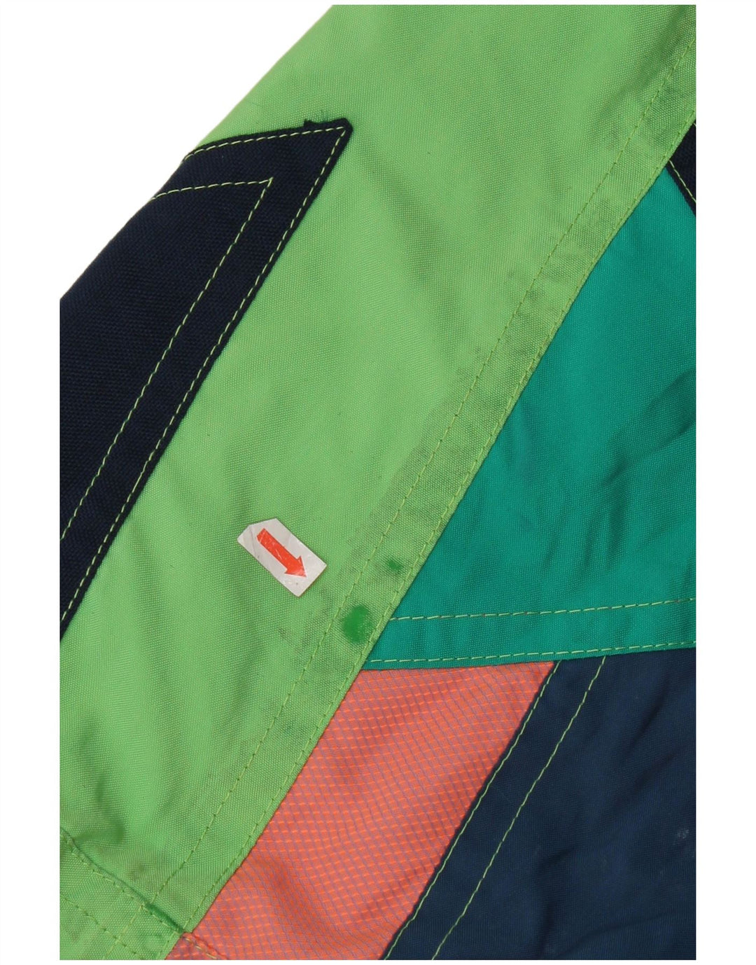 Мужская лыжная куртка Colmar с капюшоном IT 52, большая зеленая с цветными блоками