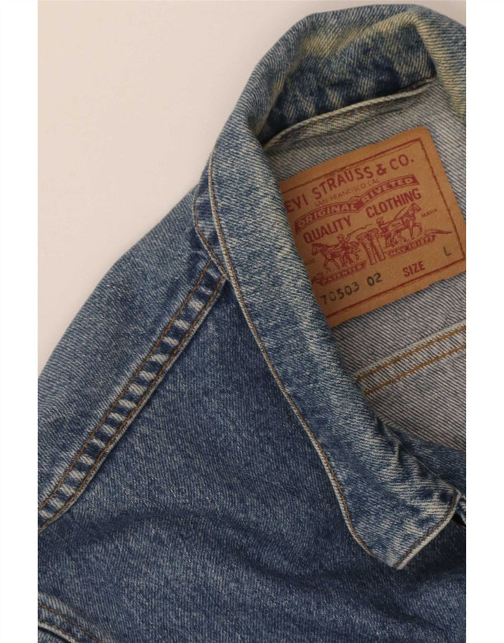 Мужская джинсовая куртка Levi's UK 40, большая синяя