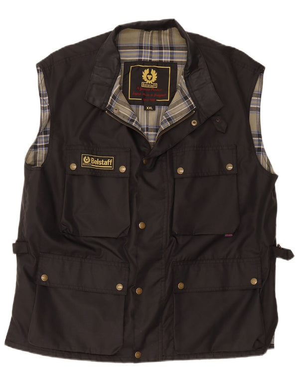 Мужской жилет Belstaff UK 44 2XL, черный нейлон