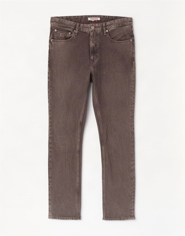 Мужские прямые джинсы Tommy Hilfiger W33 L32, серый хлопок