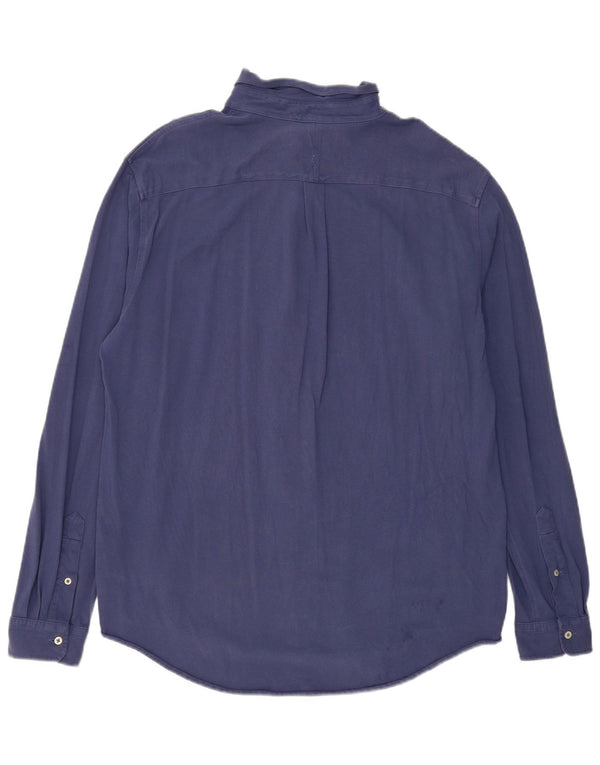 Мужская высокая рубашка Ralph Lauren XL, темно-синяя, хлопок