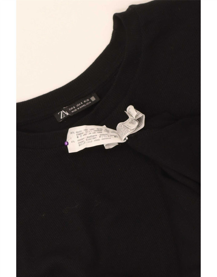 Женский жилет Zara UK 10, маленький, черный, хлопок