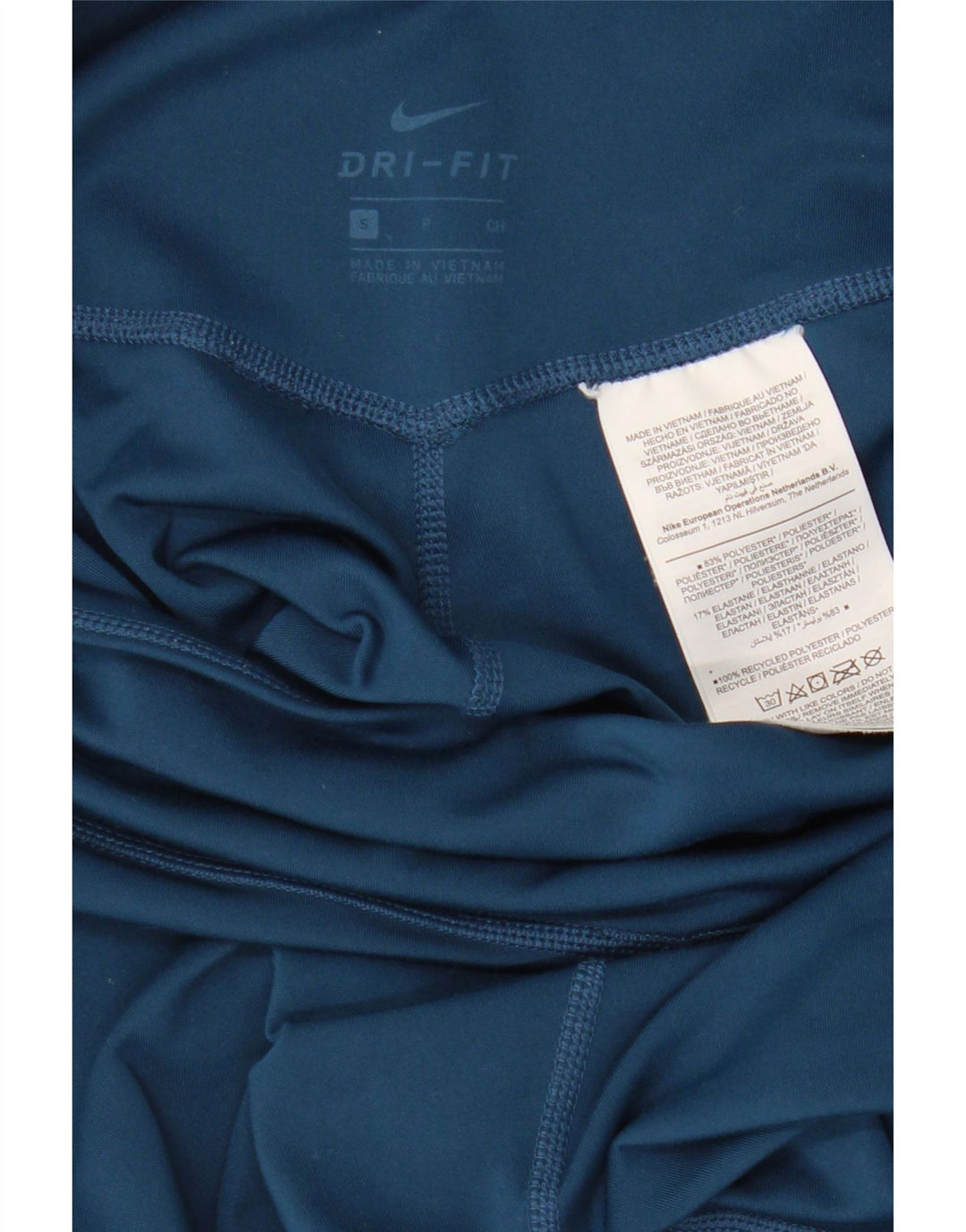 Женские леггинсы с рисунком NIKE Dri Fit UK 8, маленькие синие, полиэстер