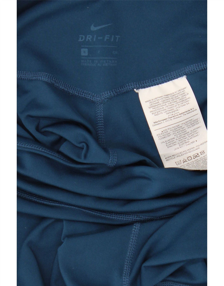 Женские леггинсы с рисунком NIKE Dri Fit UK 8, маленькие синие, полиэстер