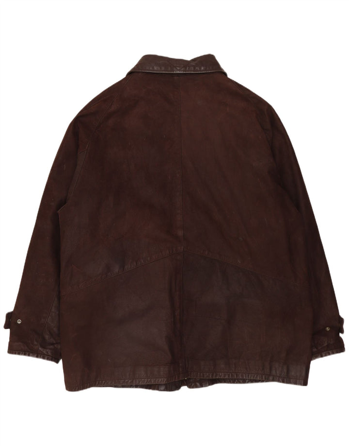 Мужская кожаная куртка VINTAGE UK 42 XL Коричневая кожаная