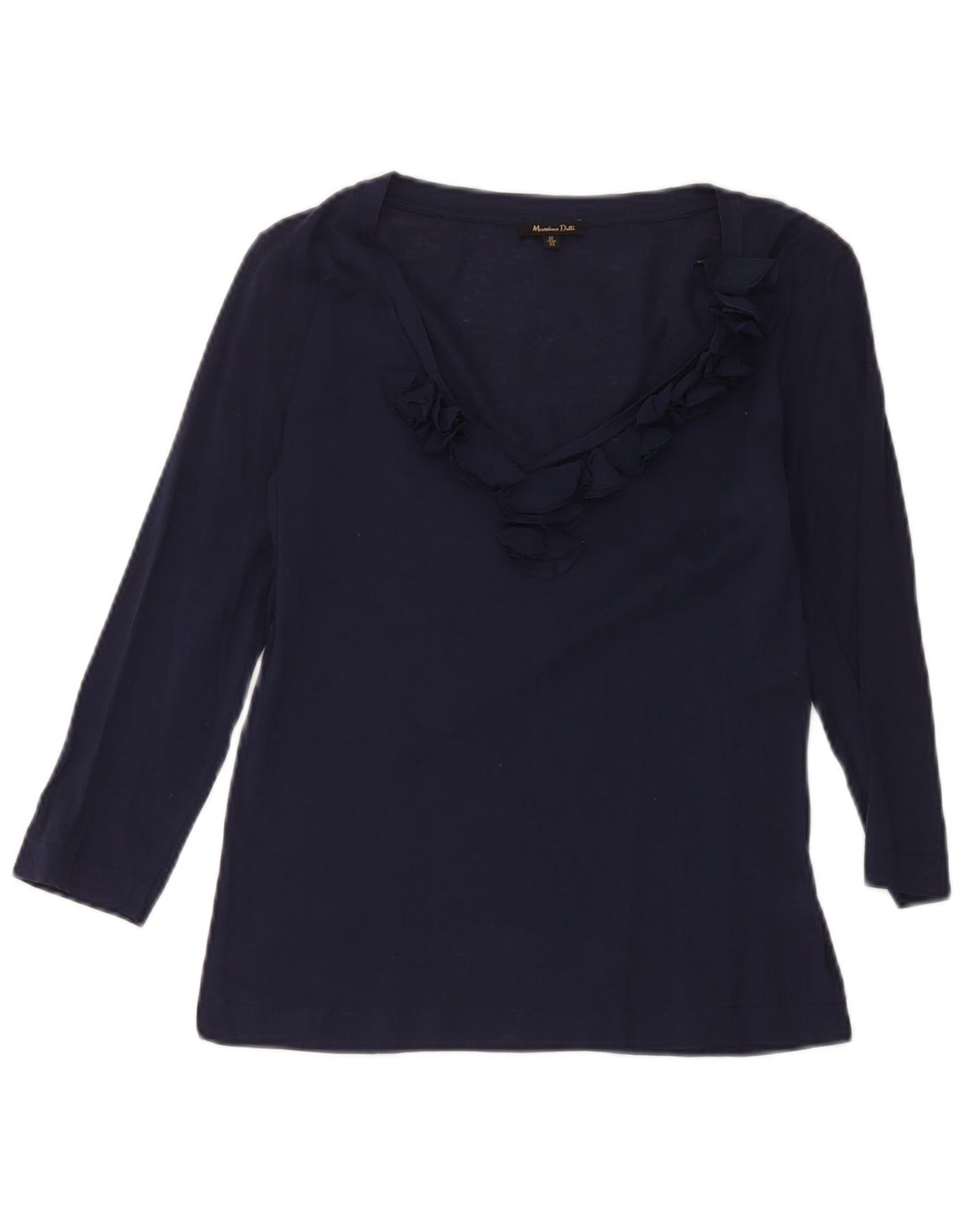 Женская блузка с рукавом 3/4 Massimo Dutti UK 12 Medium Navy Blue
