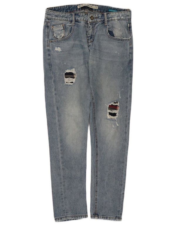 Женские зауженные джинсы-бойфренды Zara EU 34 2XS W24 L28 синие