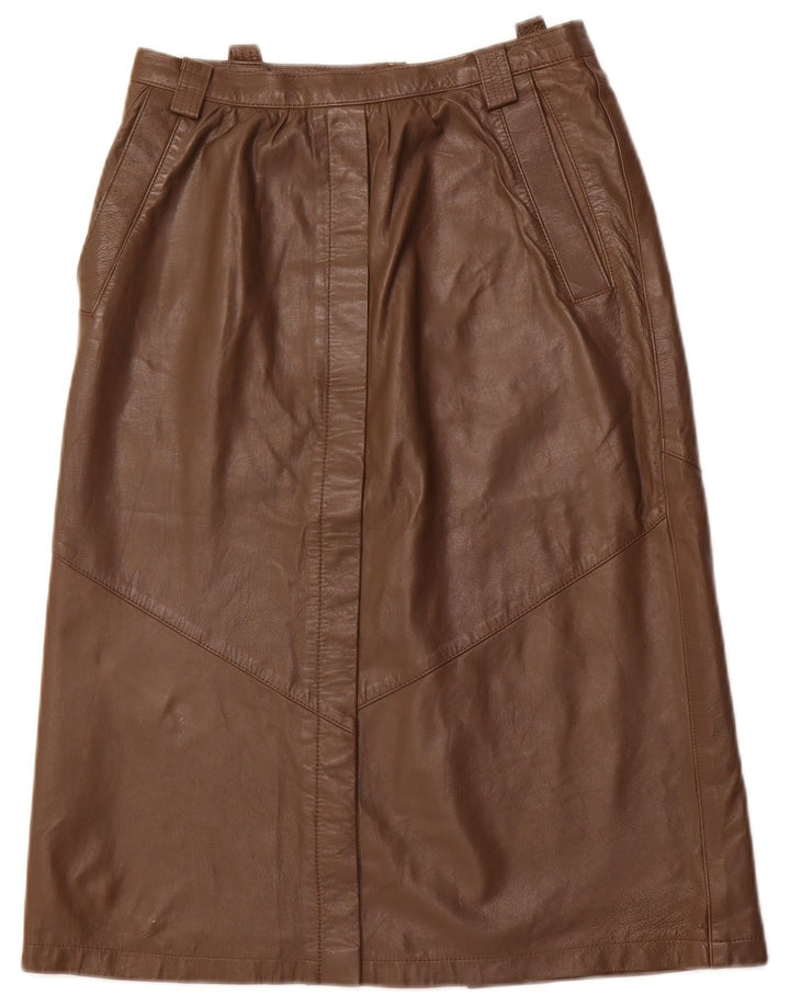 BARDEHLE Женская кожаная юбка EU 40 Medium W28 Коричневая