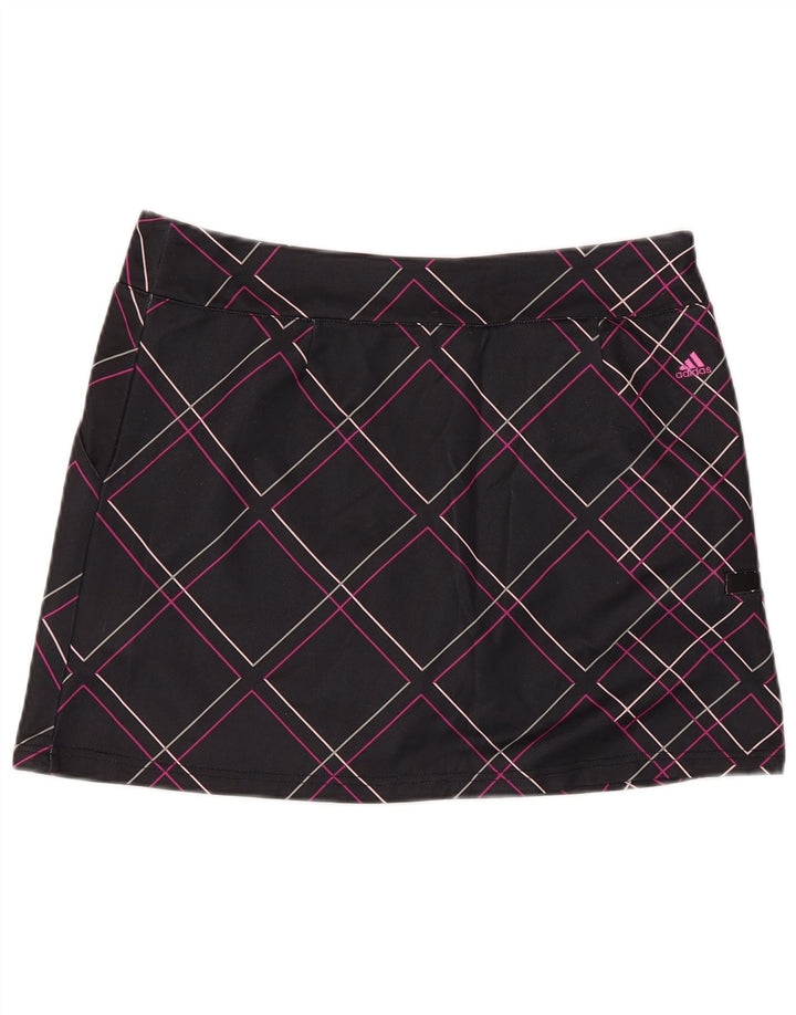 Женские шорты Adidas Climacool Skort UK 14, средний черный полиэстер в клетку