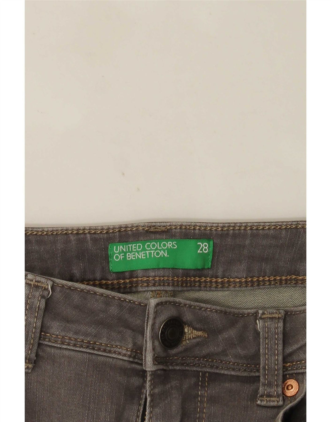 Женские джинсы скинни Benetton Bootcut W28 L33 Серые