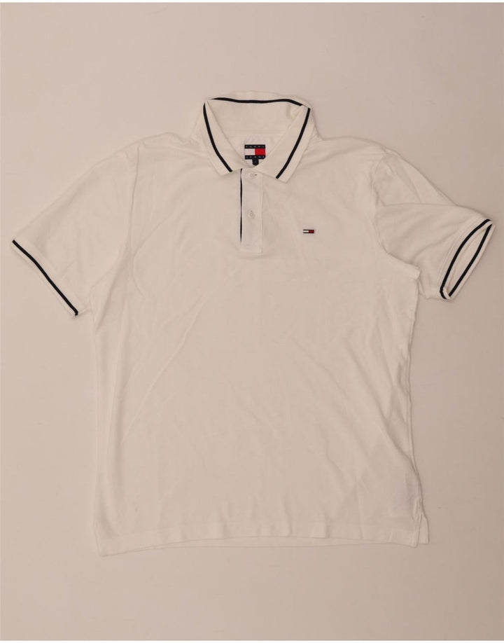 Мужская рубашка-поло Tommy Hilfiger, большой размер, белый хлопок