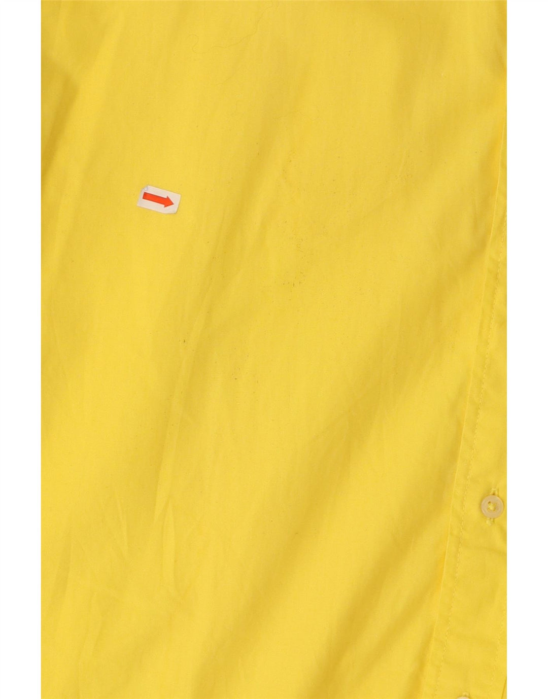 BENETTON Мужская рубашка с коротким рукавом XL, желтый хлопок