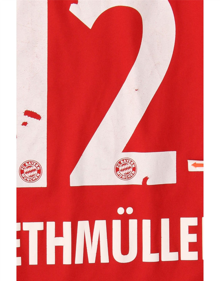 Футболка с рисунком ADIDAS для мальчиков FC Bayern Munchen, 15–16 лет, в красную полоску