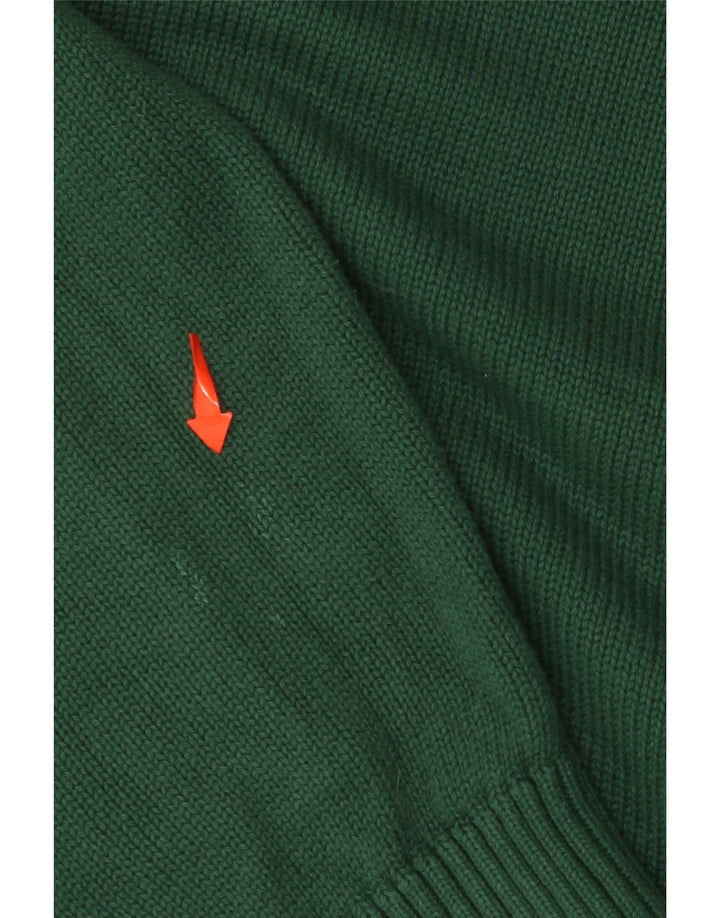 SUPERDRY Мужской свитер с воротником на молнии 2XL, зеленый хлопок