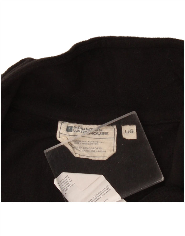 Мужской флисовый джемпер с воротником на молнии Mountain Warehouse, большой черный полиэстер