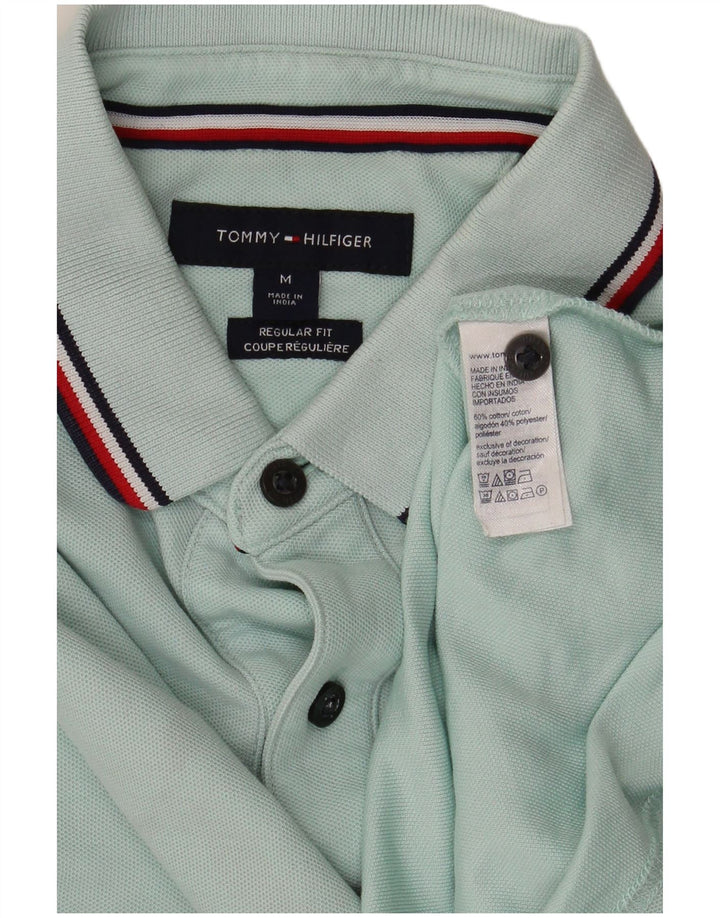 Мужская рубашка-поло обычного кроя Tommy Hilfiger, средний бирюзовый хлопок