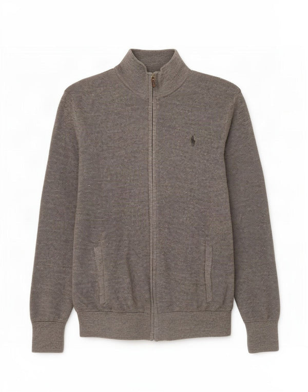 Мужской кардиган Polo Ralph Lauren, большой серый свитер из мериносовой шерсти
