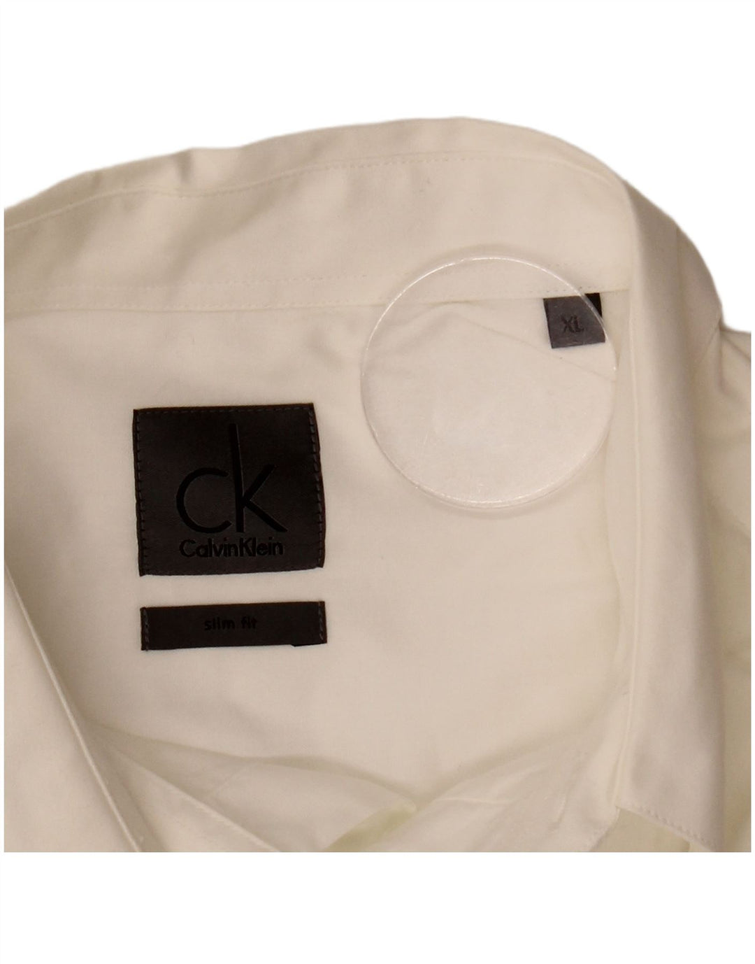 Мужская рубашка приталенного кроя CALVIN KLEIN XL белая