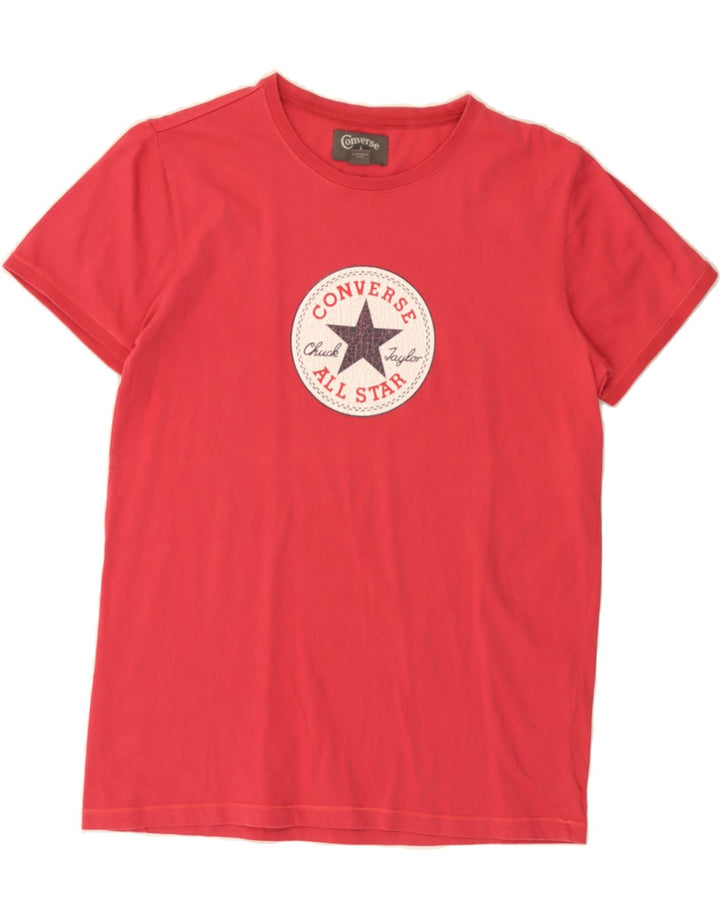 CONVERSE Boys Graphic T-Shirt Top 15-16 Years Red Cotton Vintage Converse and Second-Hand Converse from Messina Hembry 