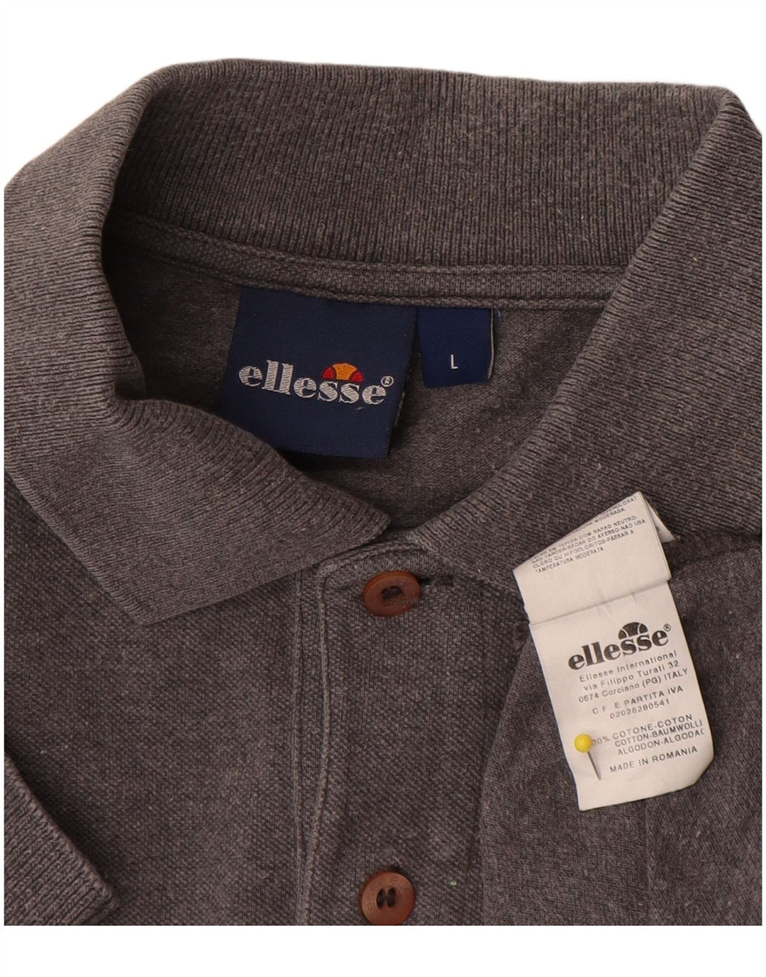 Мужская рубашка-поло Ellesse, большая серая, хлопок