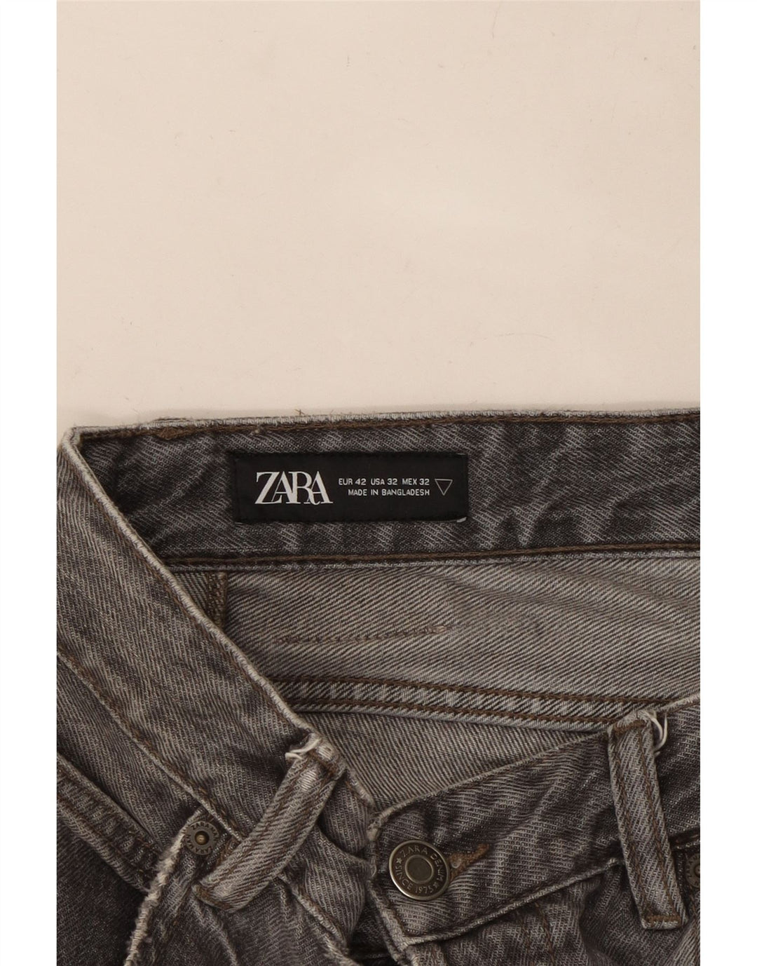 Мужские прямые джинсы ZARA EU 42, большие W32 L29, серые