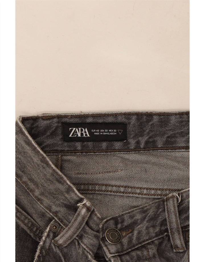 Мужские прямые джинсы ZARA EU 42, большие W32 L29, серые