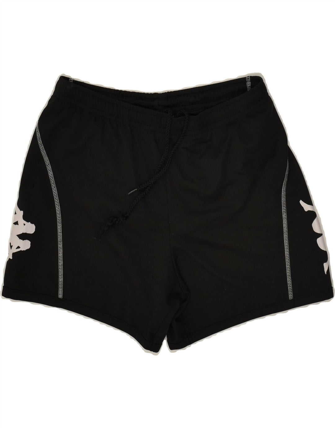 KAPPA Boys Graphic Sport Shorts 13-14 Years Black Polyester | Vintage Kappa | Thrift | Second-Hand Kappa | Used Clothing | Messina Hembry 