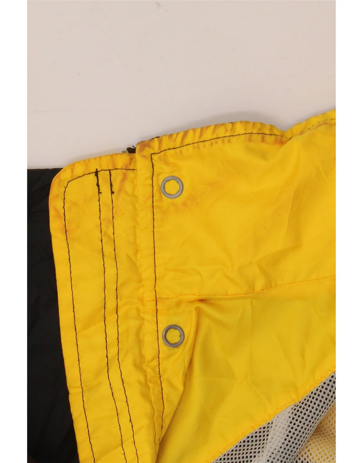 Мужская дождевик с капюшоном ASICS UK 40, большая черная цветная блокировка