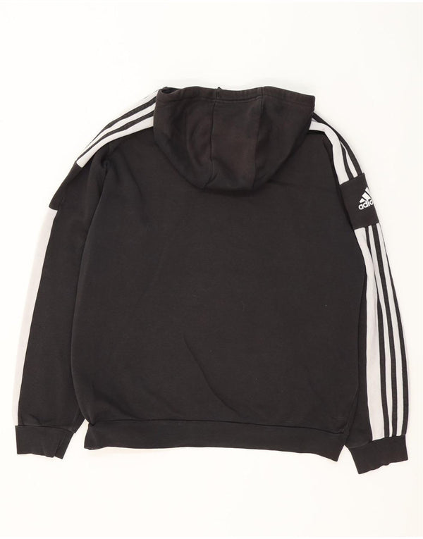 Мужской джемпер с капюшоном Adidas с рисунком, большой черный, хлопок