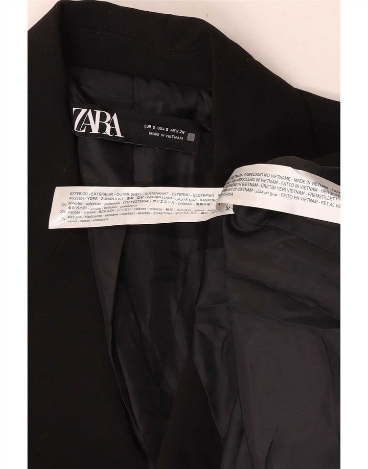Женский двубортный пиджак оверсайз Zara UK 10, маленький черный