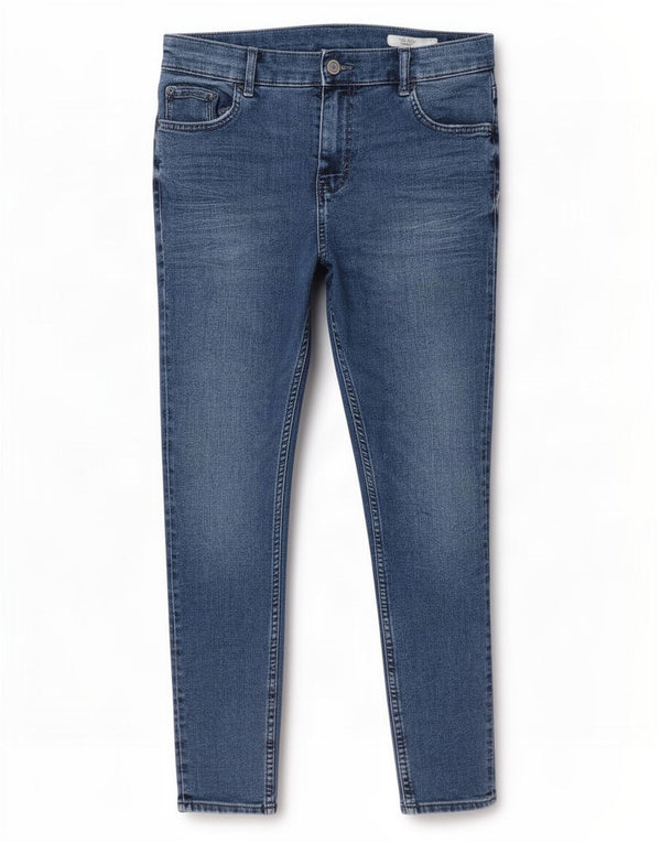 Женские укороченные джинсы скинни Marks & Spencer The Ivy UK 14, большие W32 L26, синие