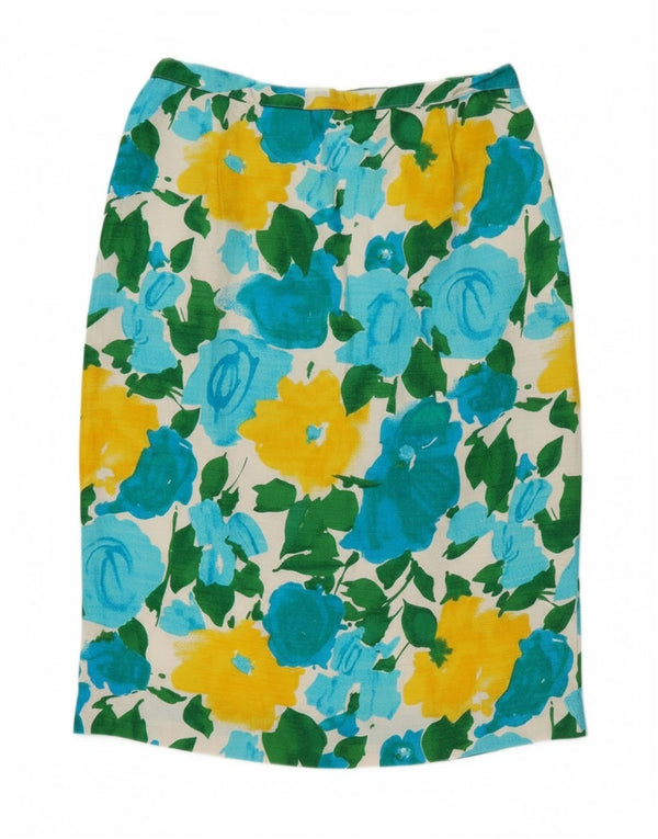 Женская юбка-карандаш Pierre Cardin EU 40 Medium W28 Синяя с цветочным принтом