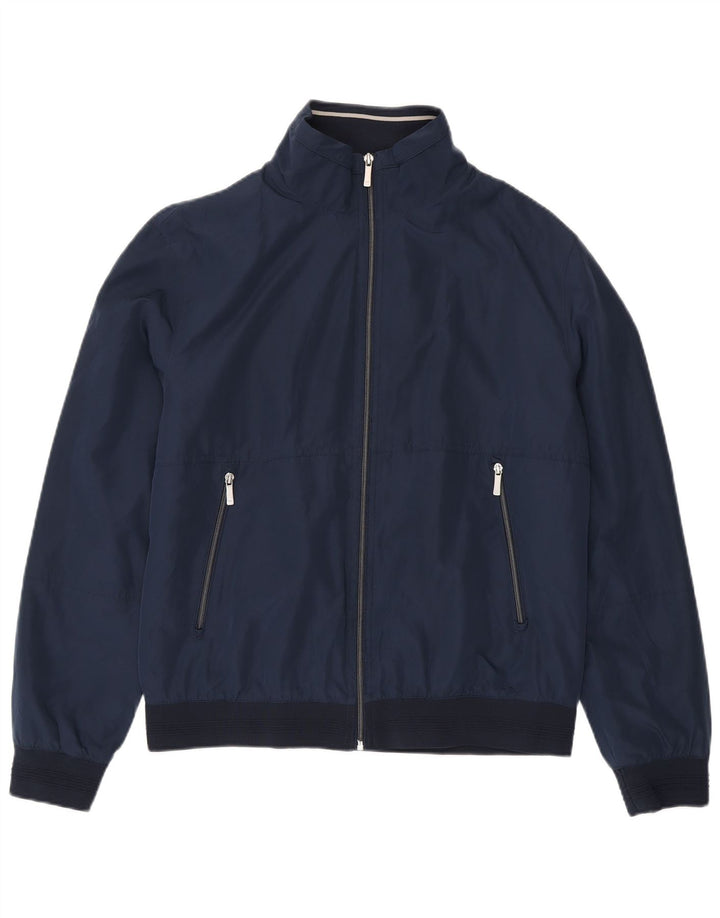 Мужская куртка-бомбер Zara UK 42 XL, темно-синий полиэстер