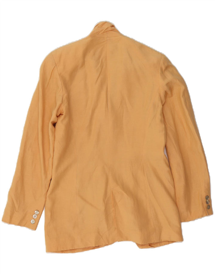 LAURA ASHLEY Womens 3 Button Blazer Jacket UK 10 Small Brown Silk Vintage Laura Ashley and Second-Hand Laura Ashley from Messina Hembry 